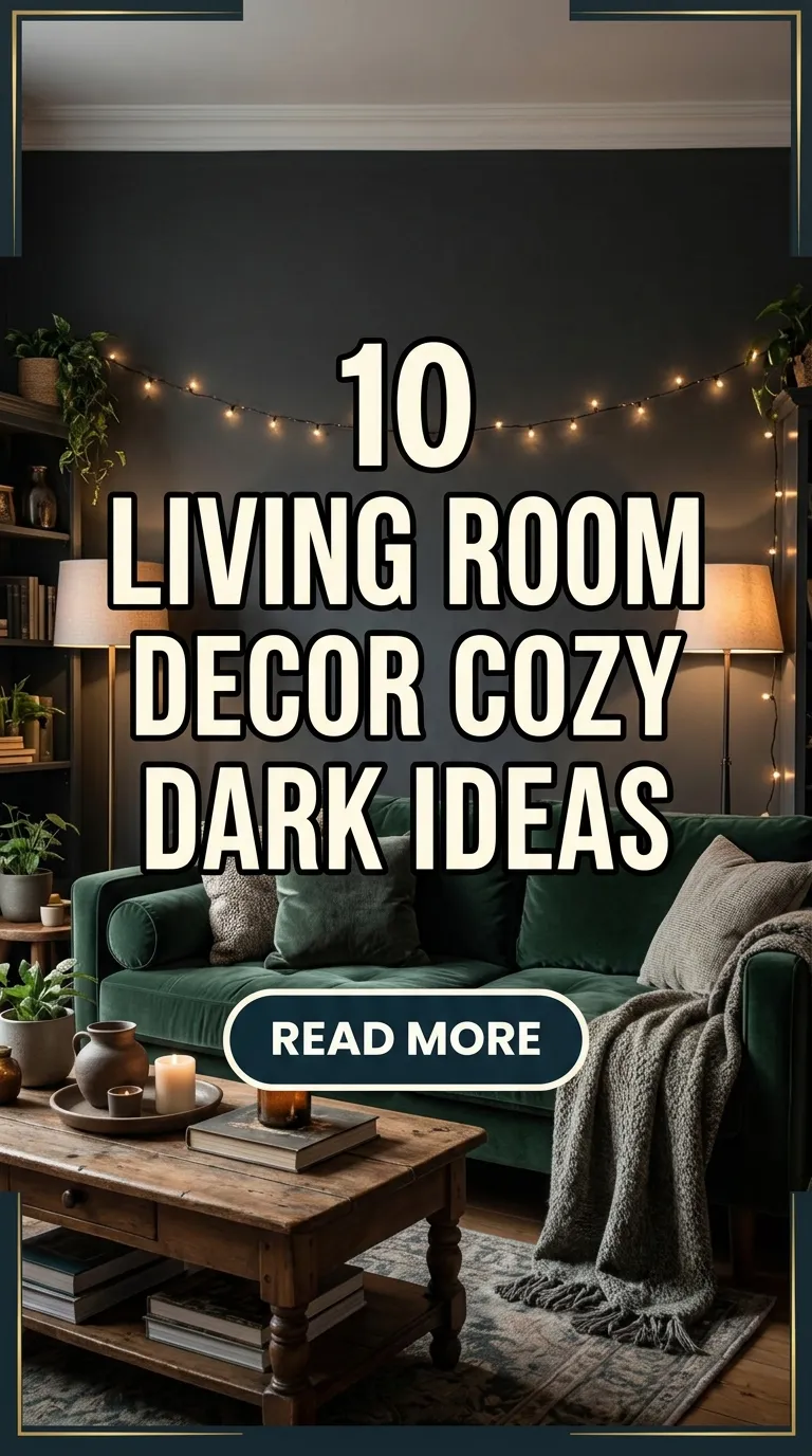 10 Living Room Decor Cozy Dark Ideas