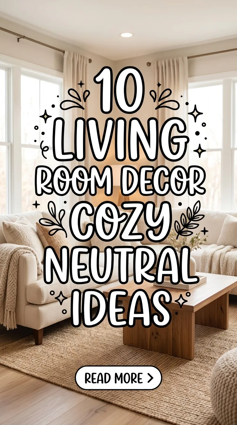10 Living Room Decor Cozy Neutral Ideas