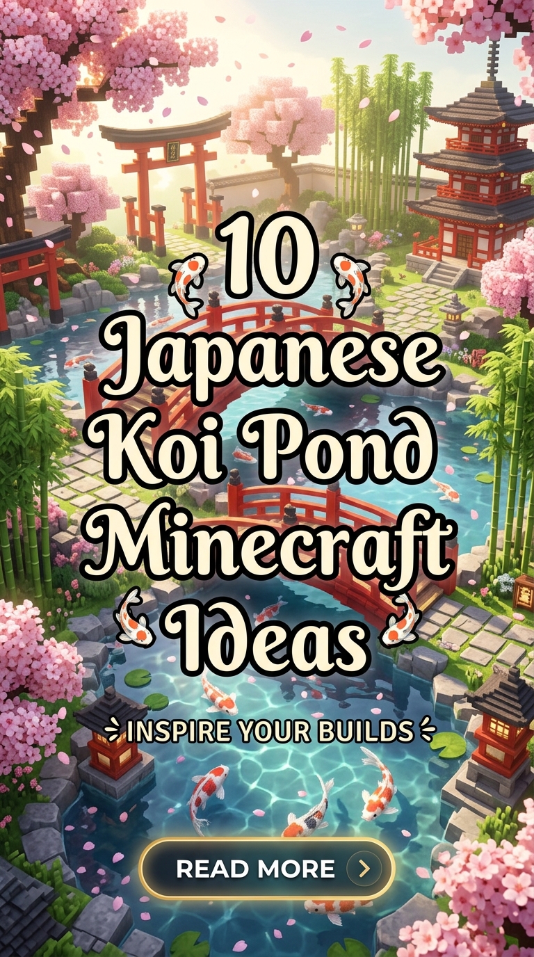 10 Japanese Koi Pond Minecraft Ideas