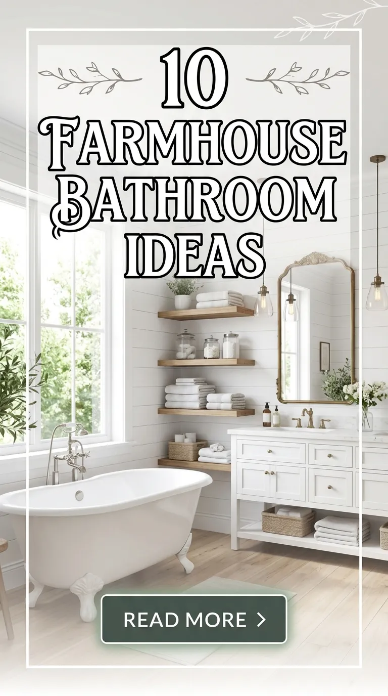 10 Farmhouse Bathroom Ideas