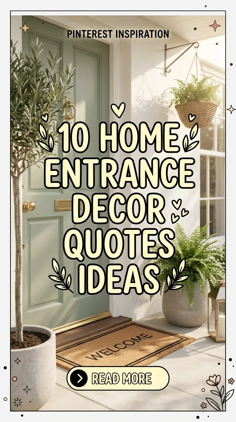 10 Home Entrance Decor Quotes Ideas