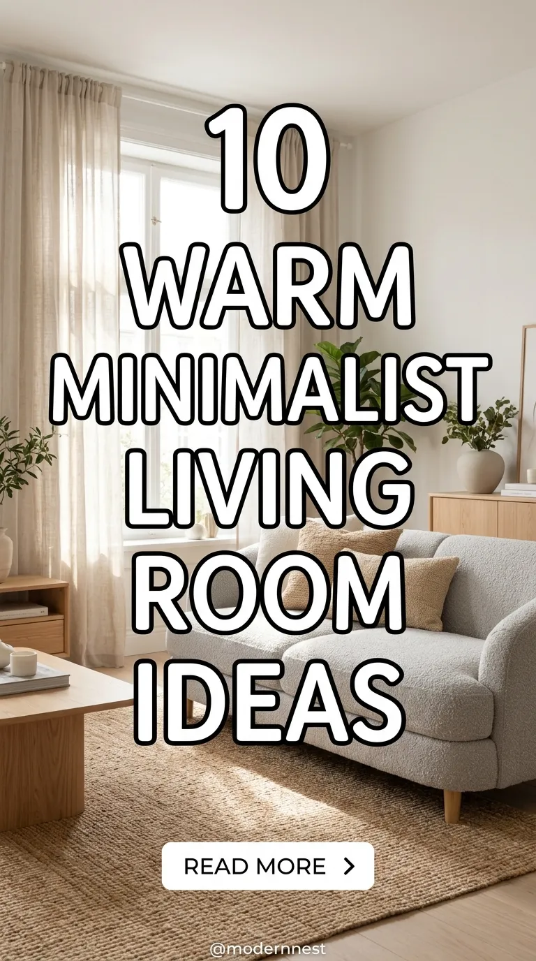 10 Warm Minimalist Living Room Ideas