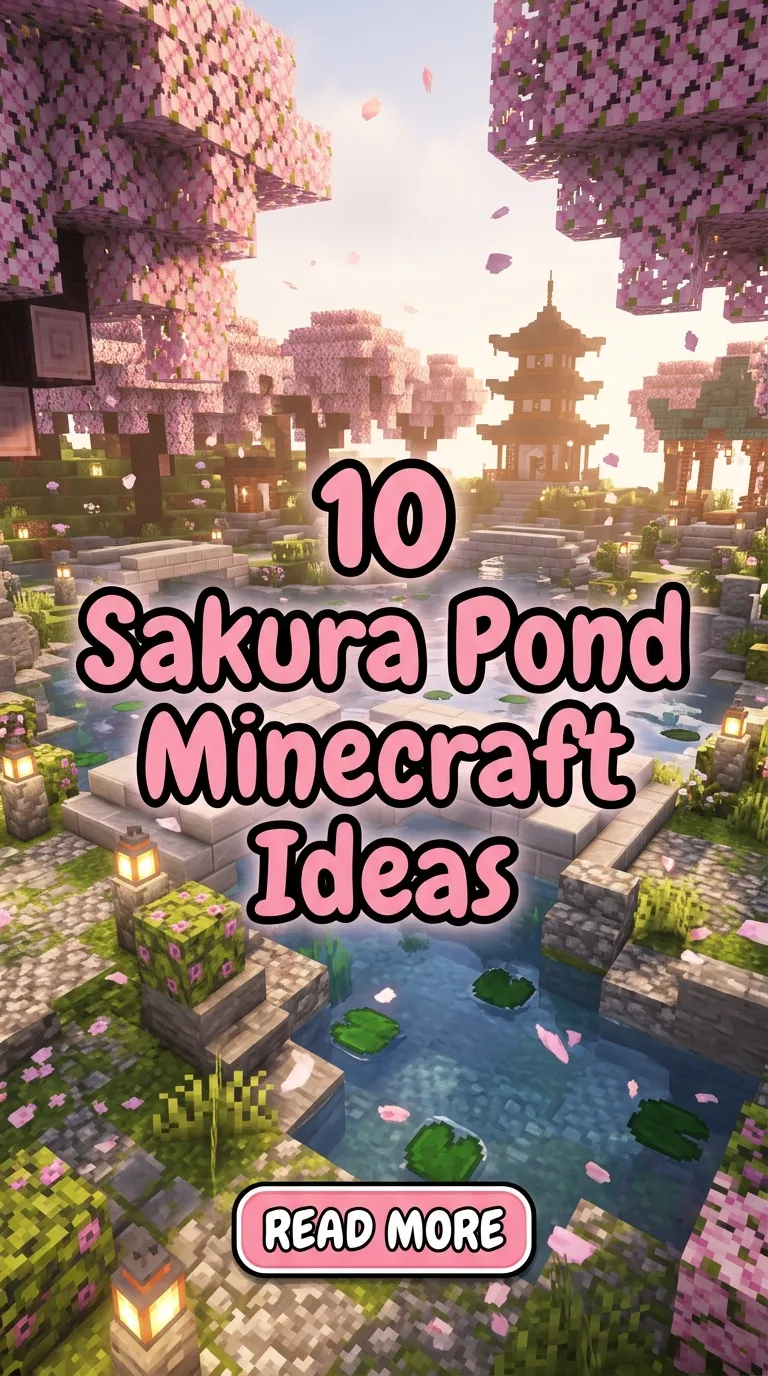 10 Sakura Pond Minecraft Ideas