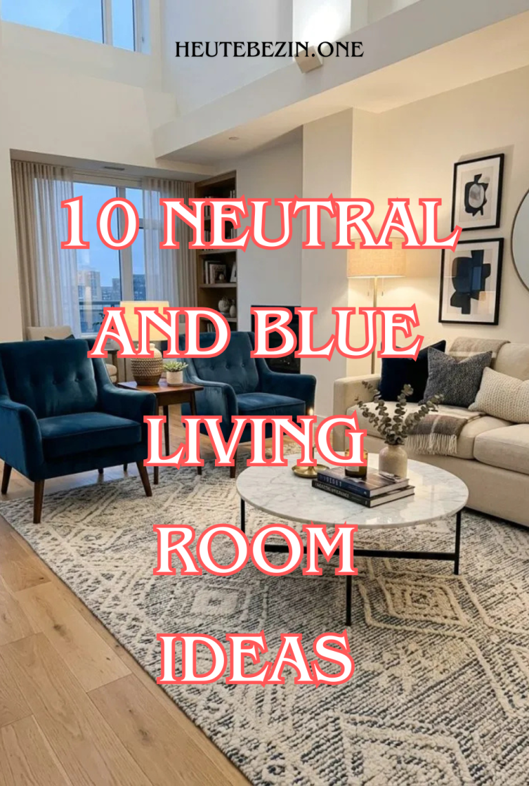 10 Neutral And Blue Living Room Ideas