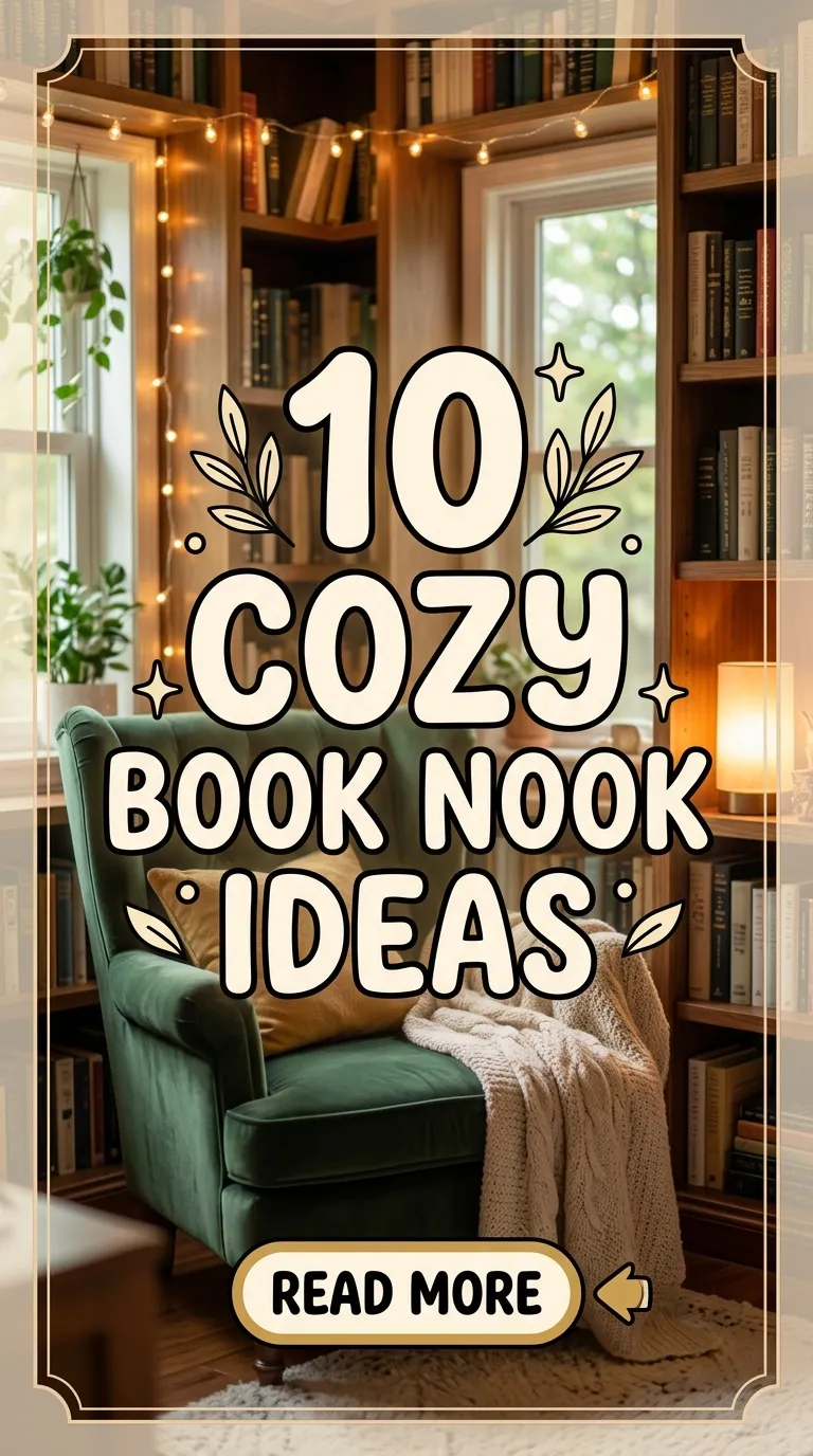 10 Book Nook Ideas Cozy