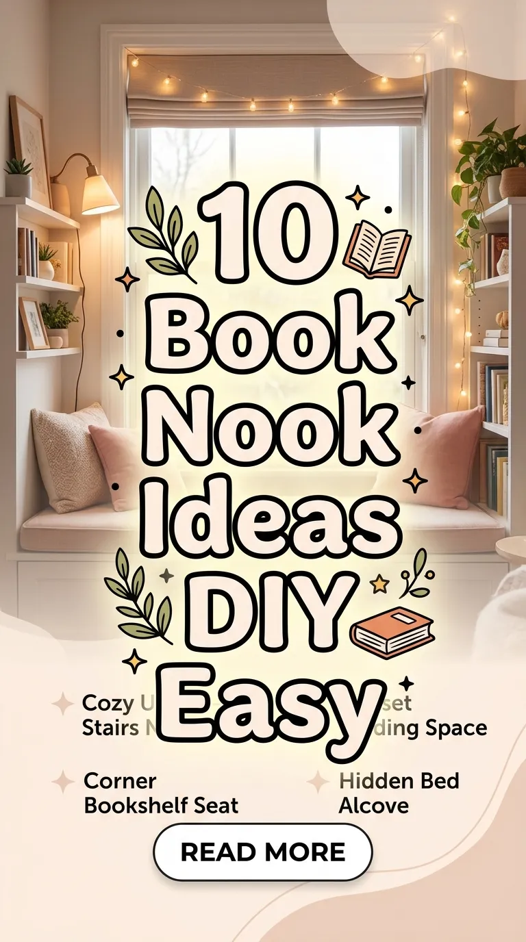 10 Book Nook Ideas DIY Easy
