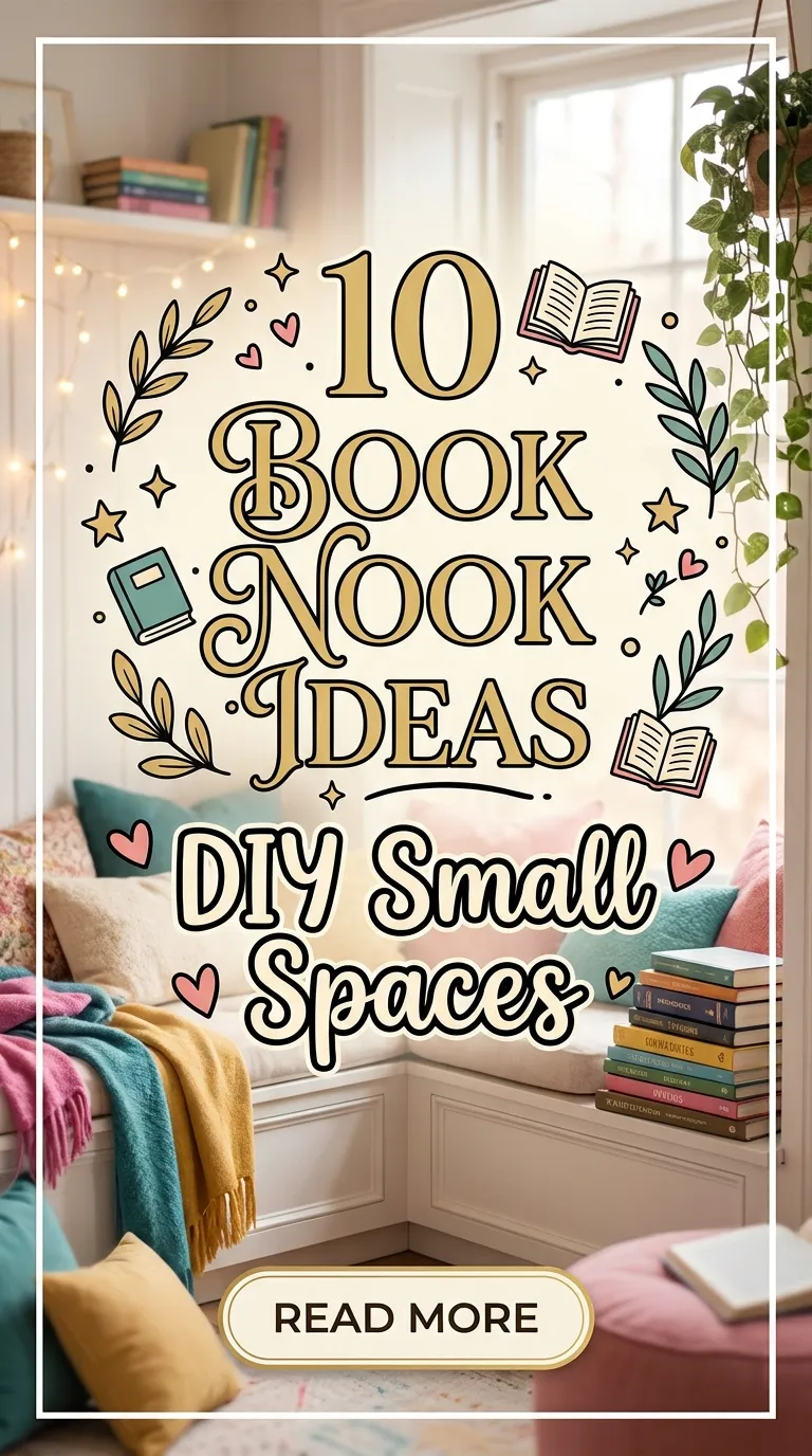 10 Book Nook Ideas DIY Small Spaces
