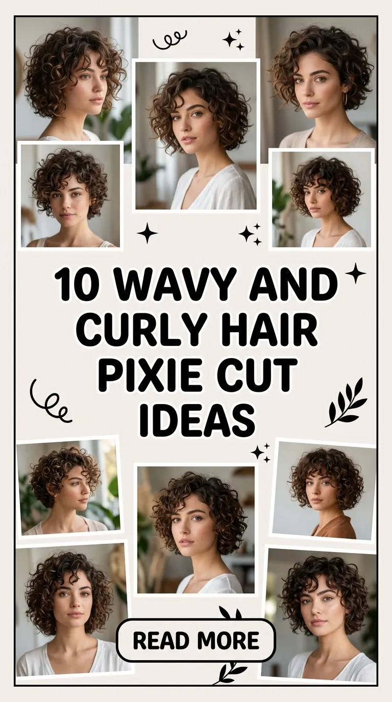 10 Wavy and Curly Hair Pixie Cut Ideas