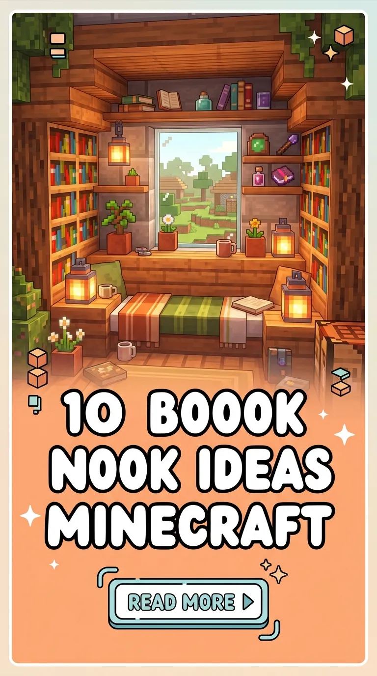 10 Book Nook Ideas Minecraft