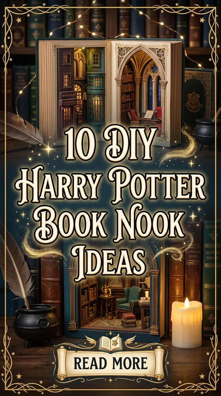 10 DIY Harry Potter Book Nook Ideas