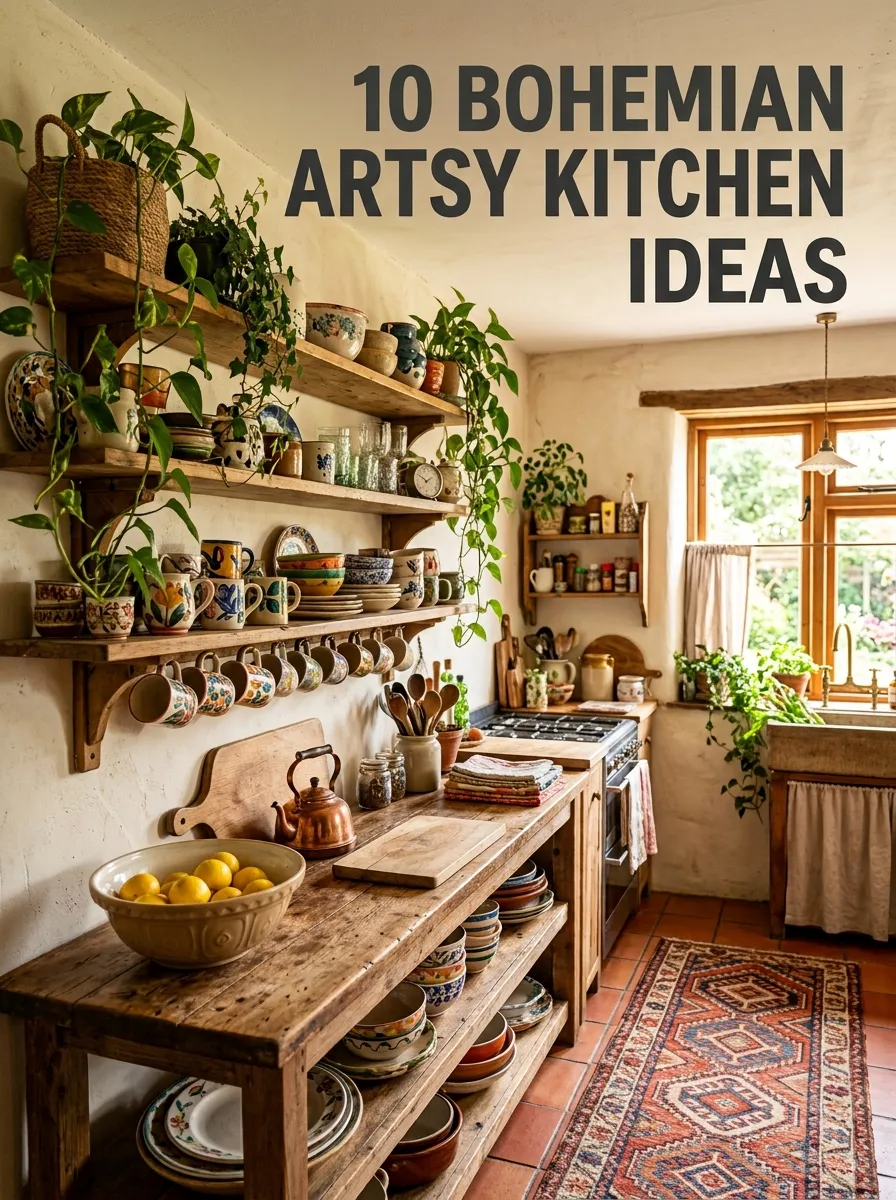 10 Bohemian Artsy Kitchen Ideas