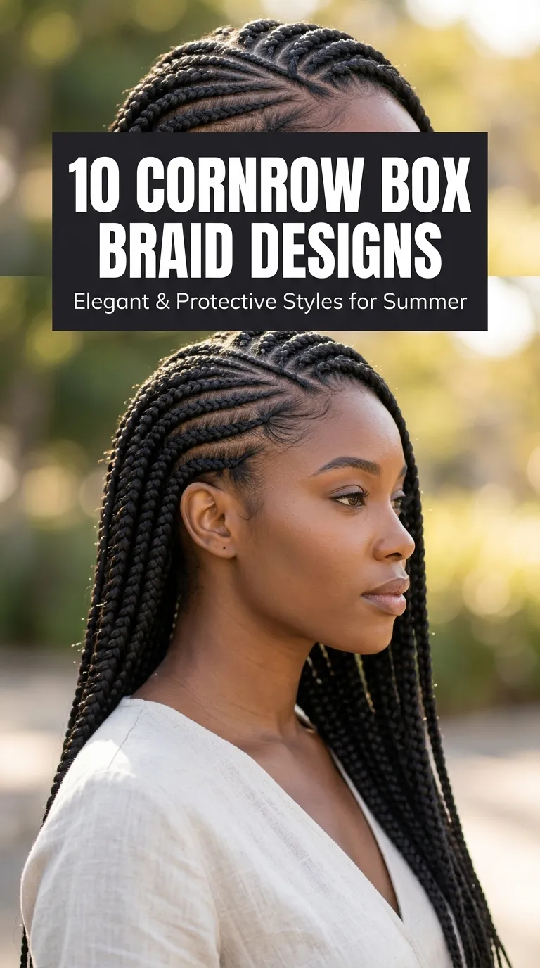 10 Cornrows With Box Braids Ideas