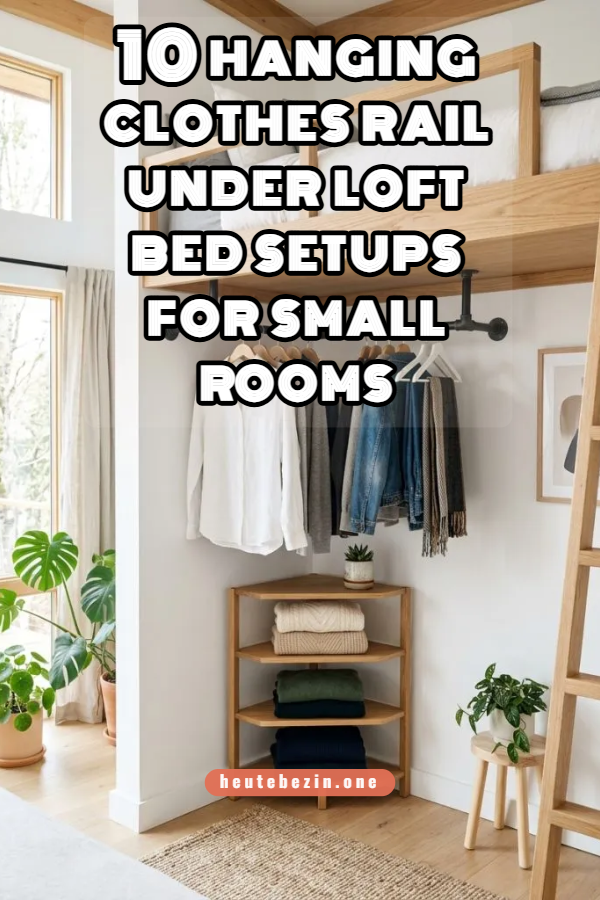 10 Hanging Clothes Rail Under Loft Bed Setups for Small Rooms