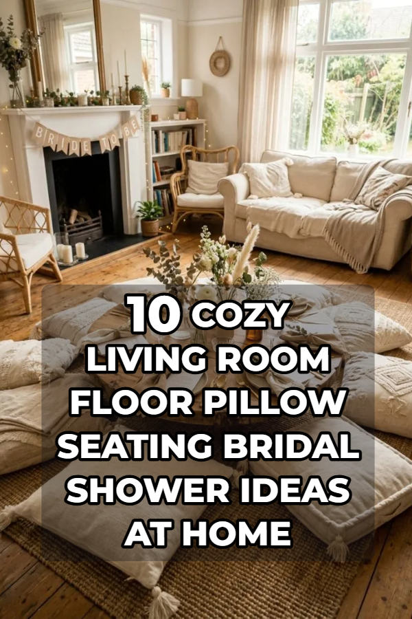 10 Cozy Living Room Floor Pillow Seating Bridal Shower Ideas At Home