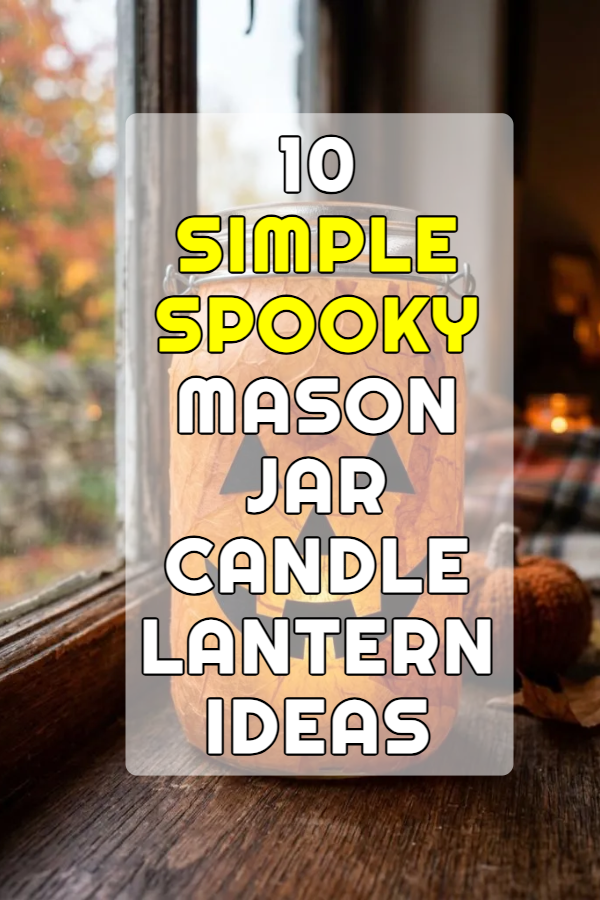 10 Simple Spooky Mason Jar Candle Lantern Ideas