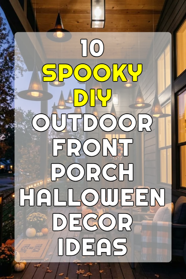 10 Spooky DIY Outdoor Front Porch Halloween Decor Ideas
