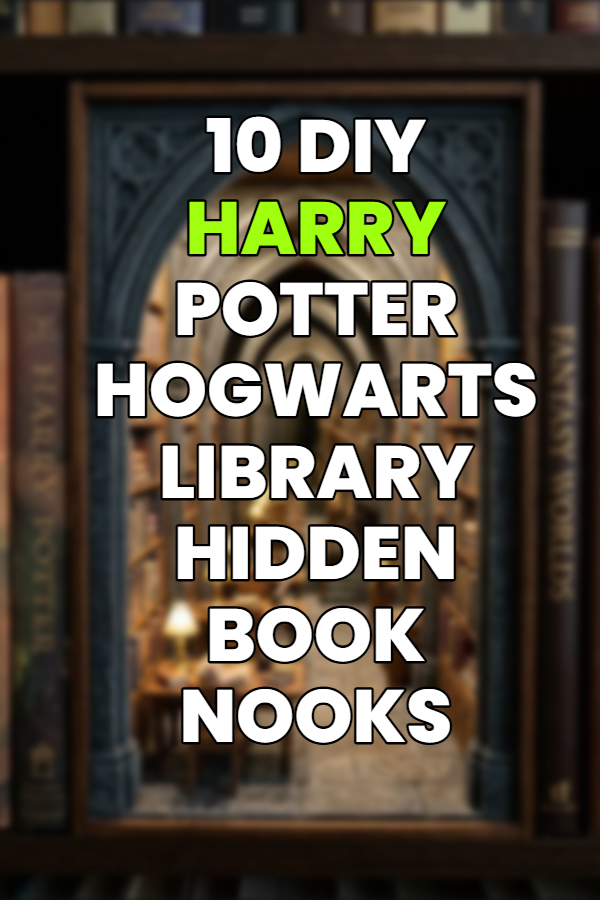 10 DIY Harry Potter Hogwarts Library Hidden Book Nooks