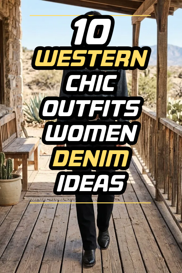 10 Western Chic Outfits Women Denim Ideas