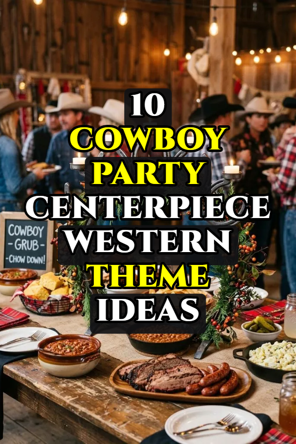 10 Cowboy Party Centerpiece Western Theme Ideas